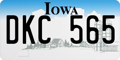 IA license plate DKC565