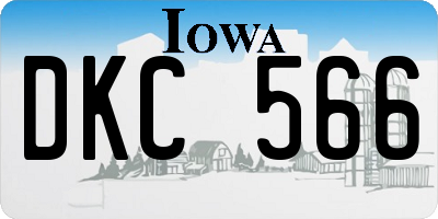 IA license plate DKC566