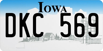 IA license plate DKC569