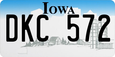 IA license plate DKC572