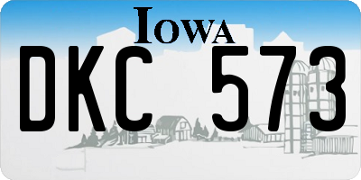 IA license plate DKC573