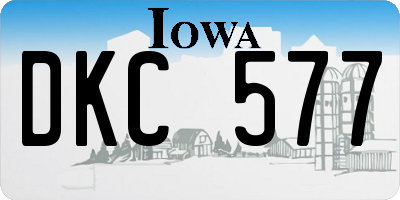 IA license plate DKC577