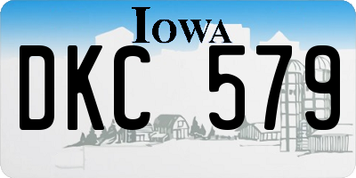 IA license plate DKC579