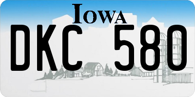 IA license plate DKC580