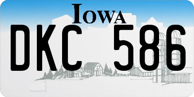IA license plate DKC586