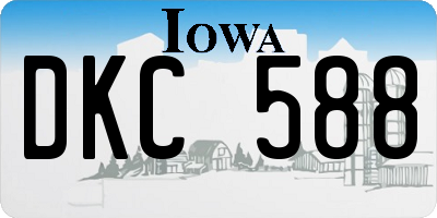 IA license plate DKC588