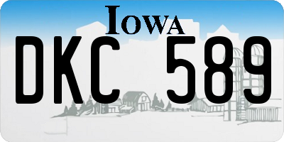 IA license plate DKC589