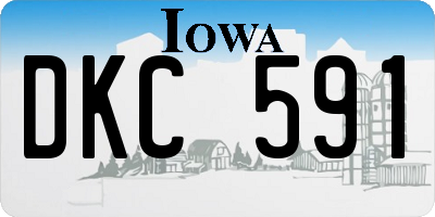 IA license plate DKC591