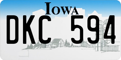 IA license plate DKC594