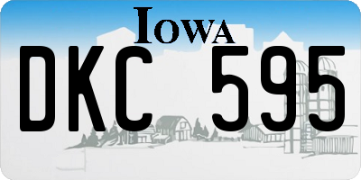 IA license plate DKC595