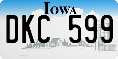 IA license plate DKC599