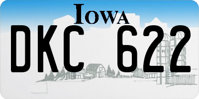 IA license plate DKC622