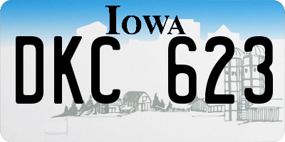 IA license plate DKC623