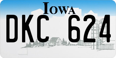 IA license plate DKC624