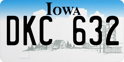 IA license plate DKC632