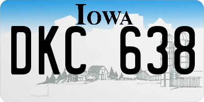 IA license plate DKC638