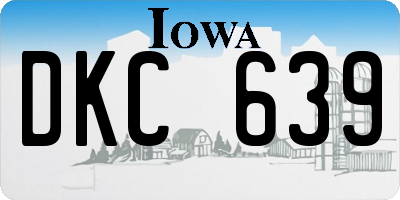 IA license plate DKC639