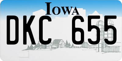IA license plate DKC655