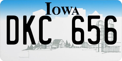 IA license plate DKC656