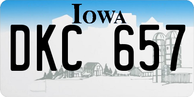 IA license plate DKC657