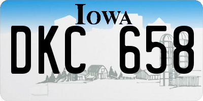 IA license plate DKC658