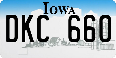 IA license plate DKC660