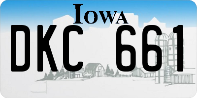 IA license plate DKC661