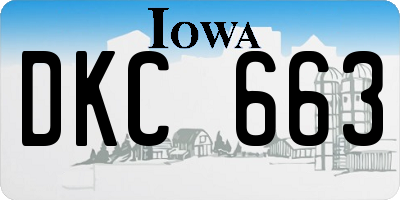 IA license plate DKC663