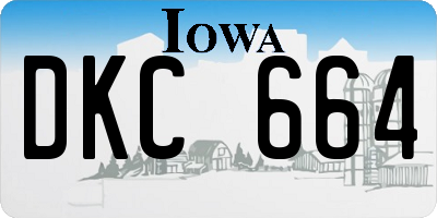 IA license plate DKC664