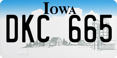 IA license plate DKC665