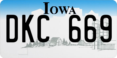 IA license plate DKC669
