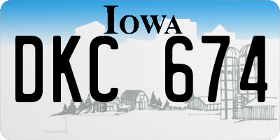 IA license plate DKC674