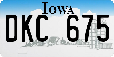 IA license plate DKC675