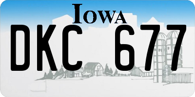 IA license plate DKC677