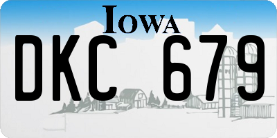 IA license plate DKC679