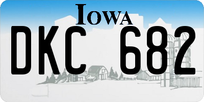 IA license plate DKC682