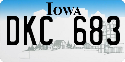 IA license plate DKC683