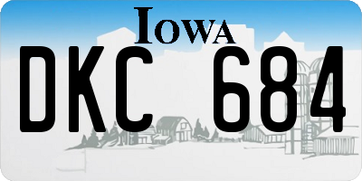 IA license plate DKC684