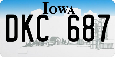 IA license plate DKC687