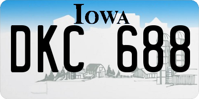 IA license plate DKC688