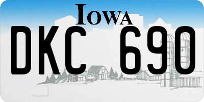 IA license plate DKC690