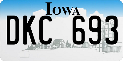 IA license plate DKC693