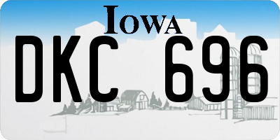 IA license plate DKC696
