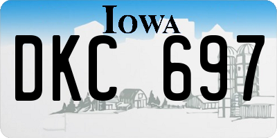 IA license plate DKC697