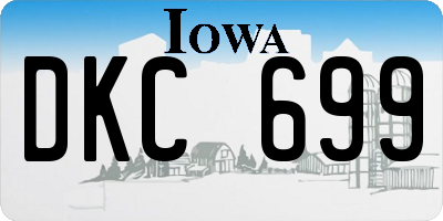 IA license plate DKC699