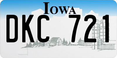 IA license plate DKC721
