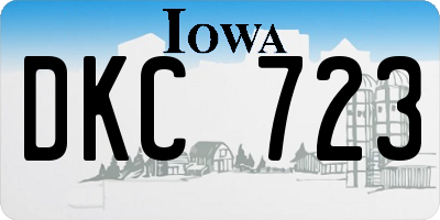 IA license plate DKC723
