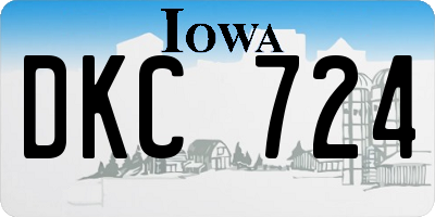 IA license plate DKC724