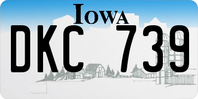 IA license plate DKC739