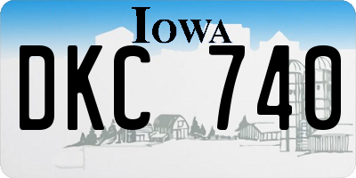 IA license plate DKC740